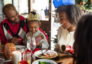 Family Together Christmas Celebration Concept